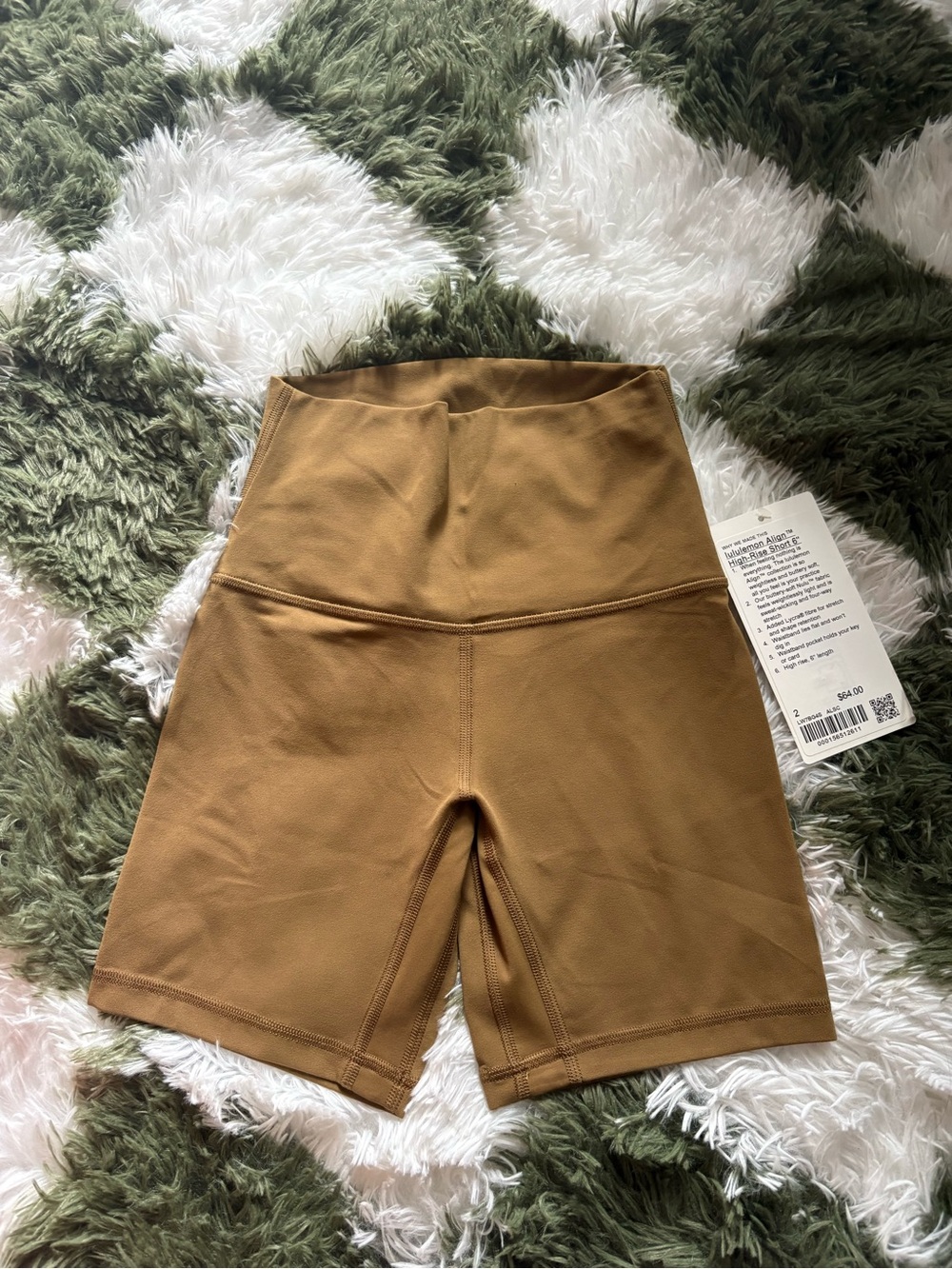 Lululemon align high rise shorts 6 inches camel